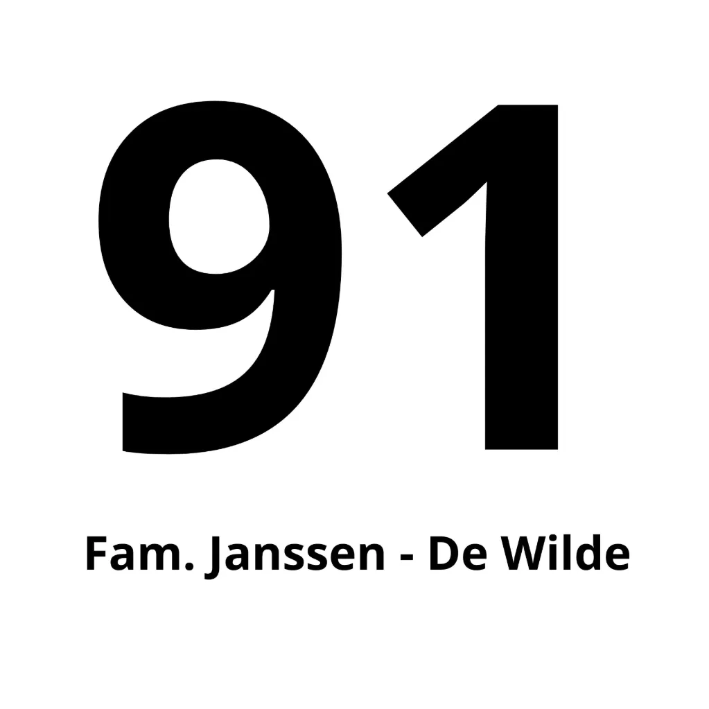 Huisnummer plaatje vierkant 2 lijnen